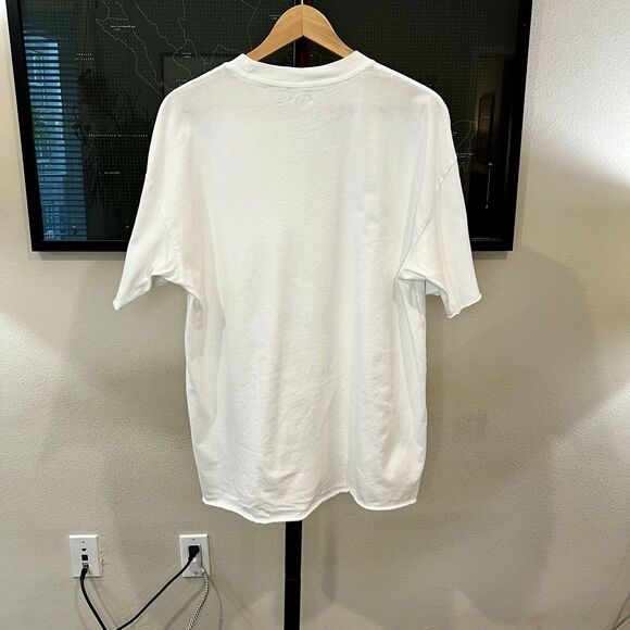 Abercrombie & Fitch - Soft Essentials Long Line T-shirt Raw Hem Medium - White - Picture 6 of 7